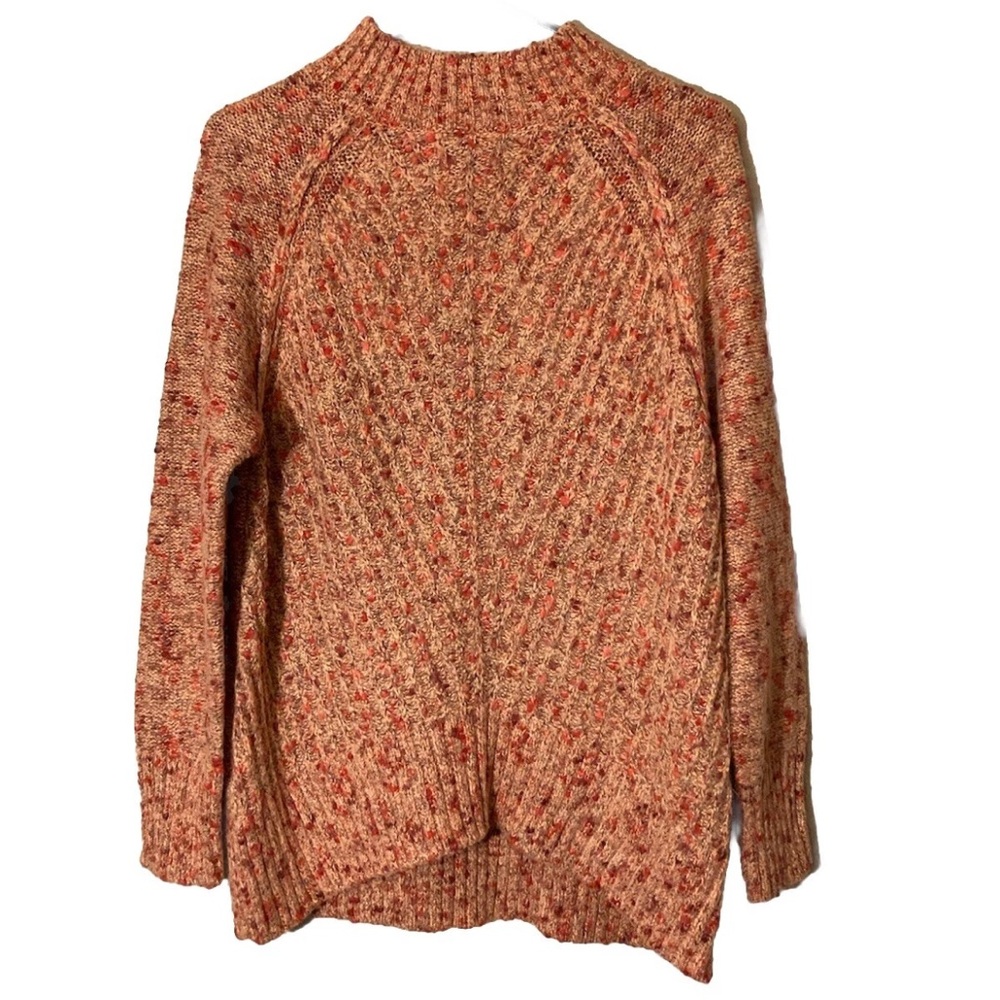 Sonoma Red Crew Neck Sweater with Chunky Knit